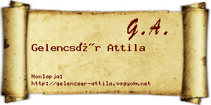 Gelencsér Attila névjegykártya