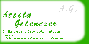 attila gelencser business card